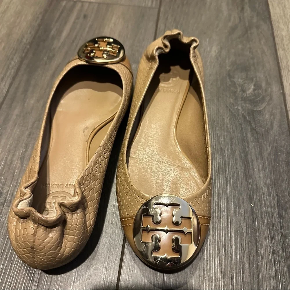 Tory Burch Tan Ballet Flats
